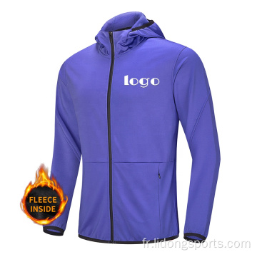 Logo personnalisé Plain Men&#39;s Zip Up Zipper Hoodies